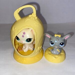 Littlest Pet Shop Bobble Head Cat 🐱 Clip & Mouse 🐭